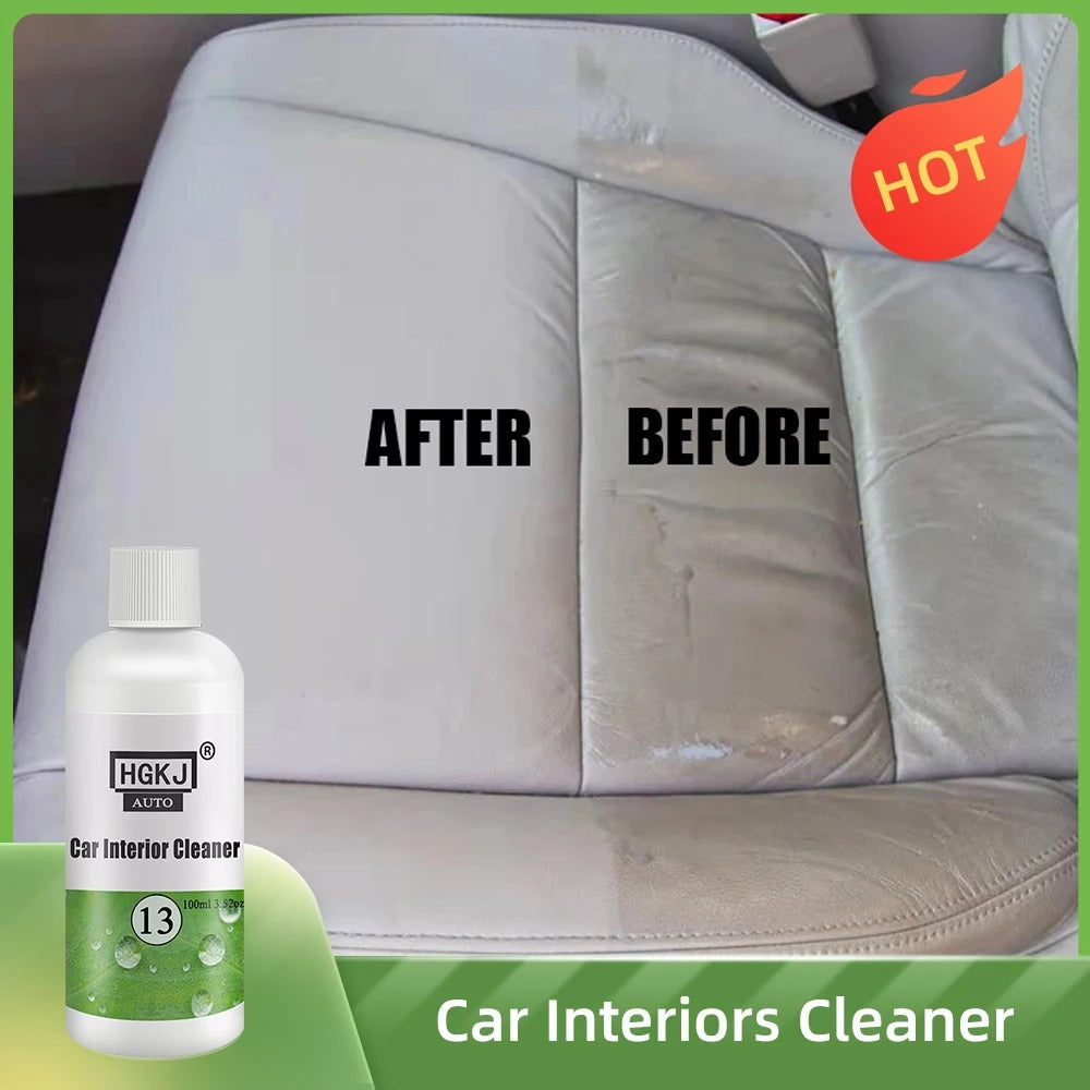 HGKJ 13 Car Leather Seat Interiors CleanerPlastic Foam Cleaner 60ml