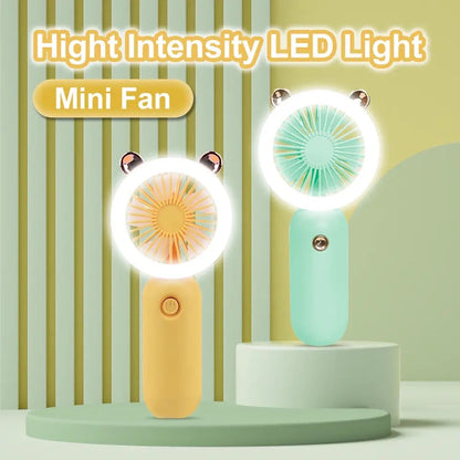 2IN1 CUTE MINI FAN + LED LIGHT