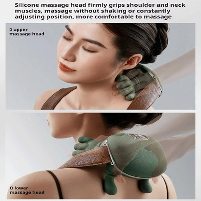 Smart Finger Pressure Neck Massager – Electric Deep Kneading Heated Back & Shoulder Massager | Pain Relief Relaxation Device for Home, Office & Car