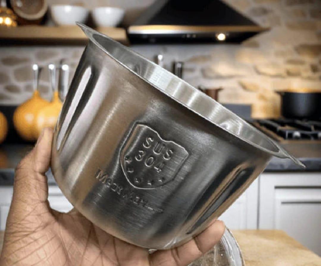 Stainless steel chopper green silver 2L Compact