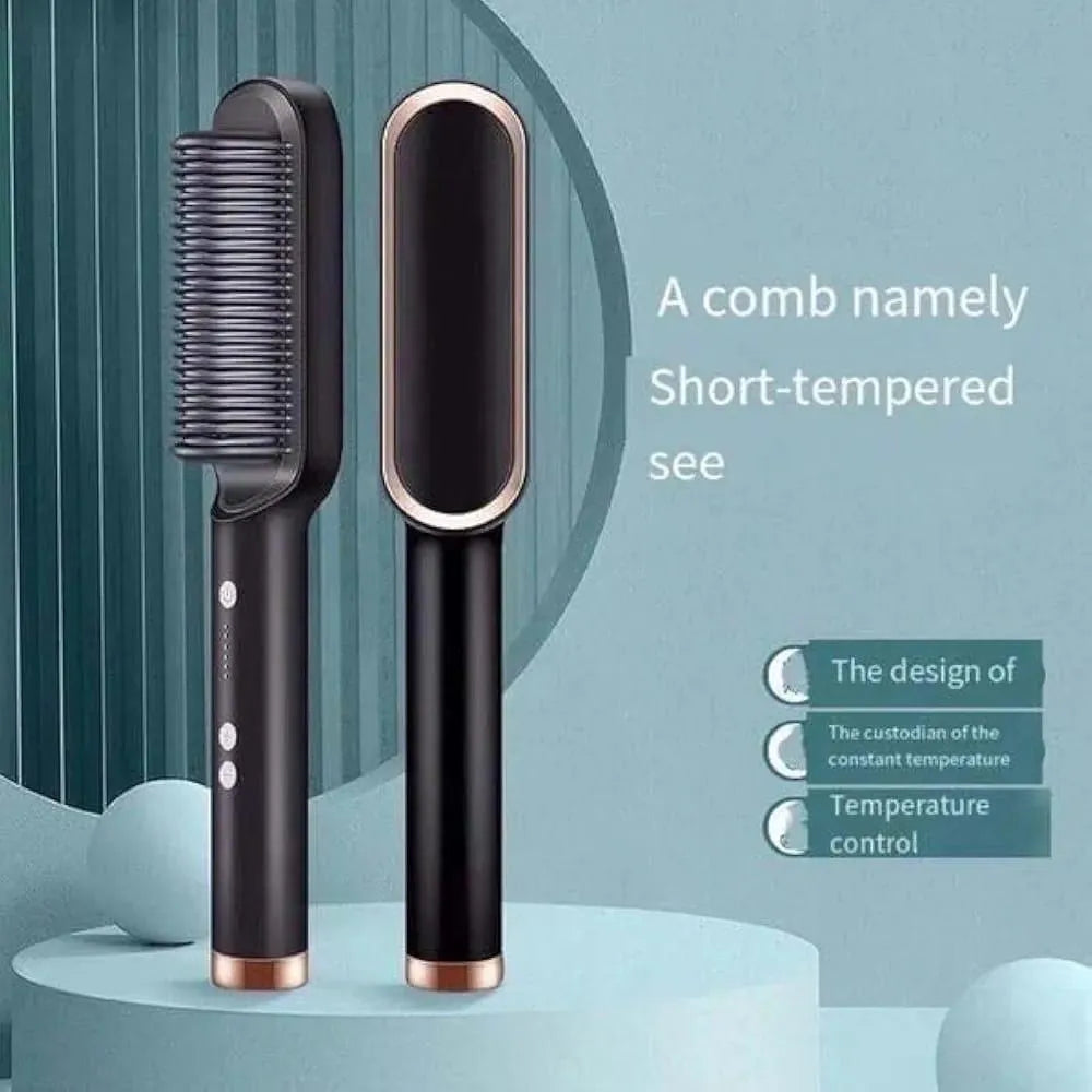 Fast Drying Hair Straightener Brush Abs plastic