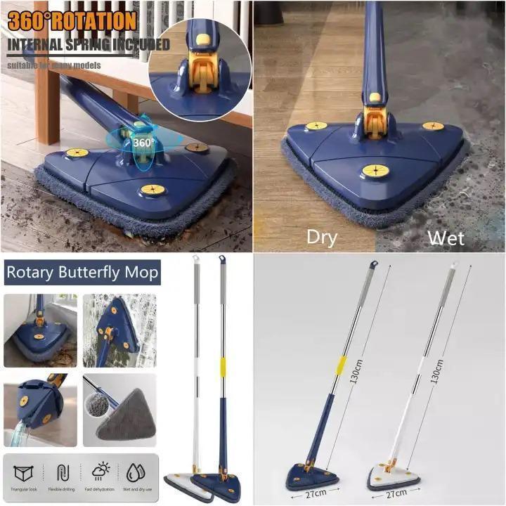 Rotatable 360 Degree Mop Blue ABS compact