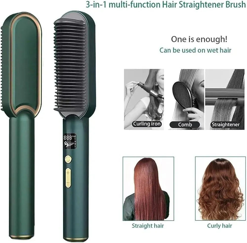 Fast Drying Hair Straightener Brush Abs plastic